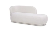 Aire 75" RAF Organic Modern Curved Chaise Lounge, Stone Light Beige Chenille