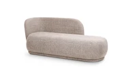 Aire 75" RAF Organic Modern Curved Chaise Lounge, Stone Taupe Chenille