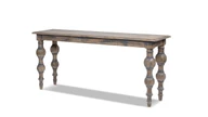 Rosalie 65" Reclaimed Pine Turned-Leg Console Table, Vintage Blue