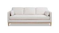 Knox 84" Modern Farmhouse Sofa, Stone Light Beige Chenille 