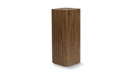 Umber 31.5" Solid Reclaimed Pine Wood Pedestal Side Table, Brown