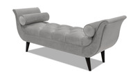 Alma Tufted Entryway Bench, Opal Grey 1