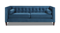 Jack 84" Modern Tuxedo Tufted Sofa, Satin Teal 1