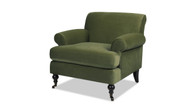 Alana 38" Lawson Accent Arm Chair Metal Casters