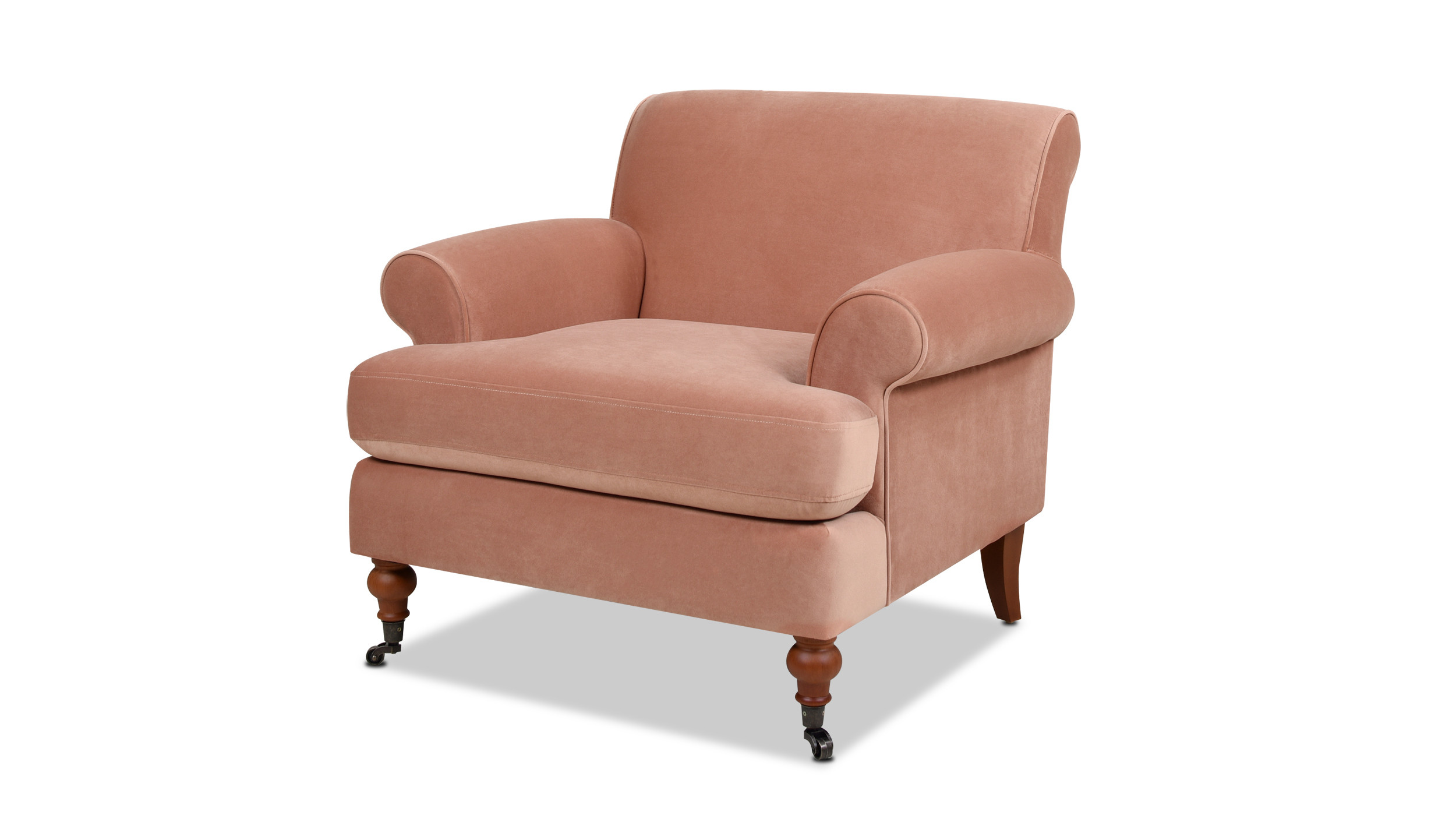 peach arm chair