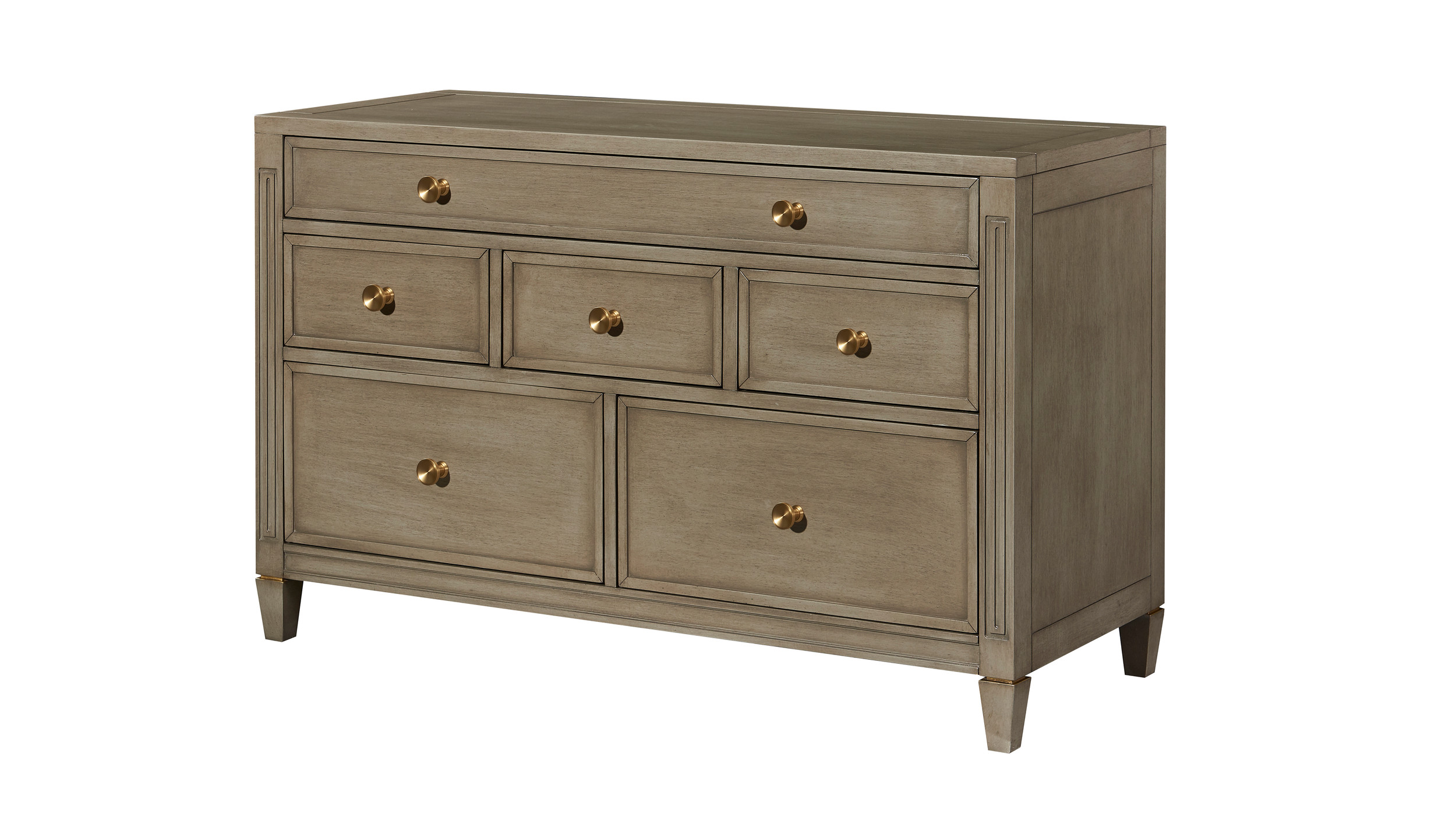 Veneer Chest, Taylor Gray Home 6-Drawer Cashmere Dauphin 48\
