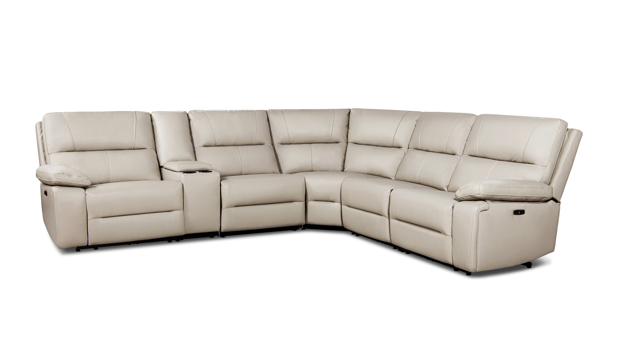 Malibu 130" Modern Power Motion 6-Piece Reclining Corner Sectional 1