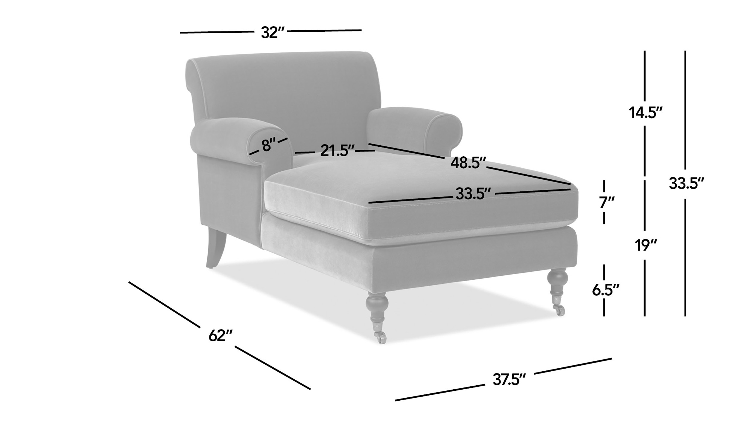 Alana Lawson Chaise Lounge Chair, Olive Green - Jennifer Taylor Home