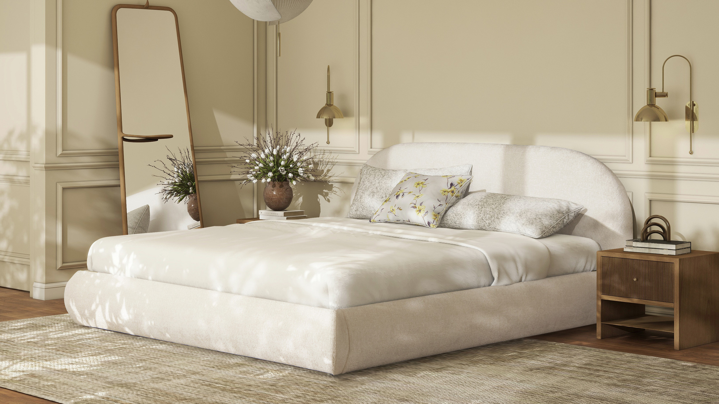 Jennifer Taylor Home Archie Upholstered Platform Bed