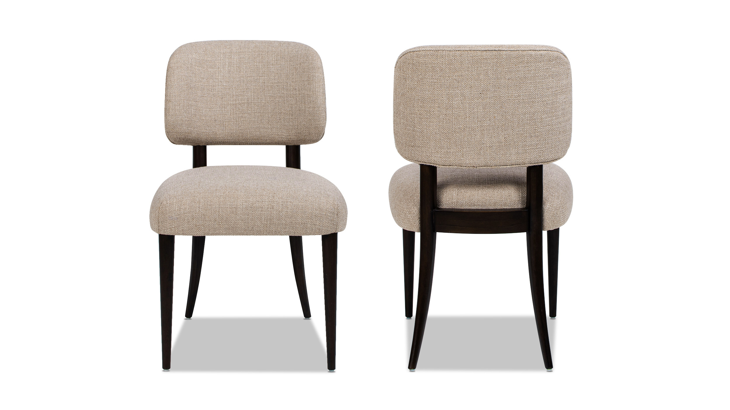 Harriet Split Back Upholstered Dining Side Chair, Set of 2, Merino