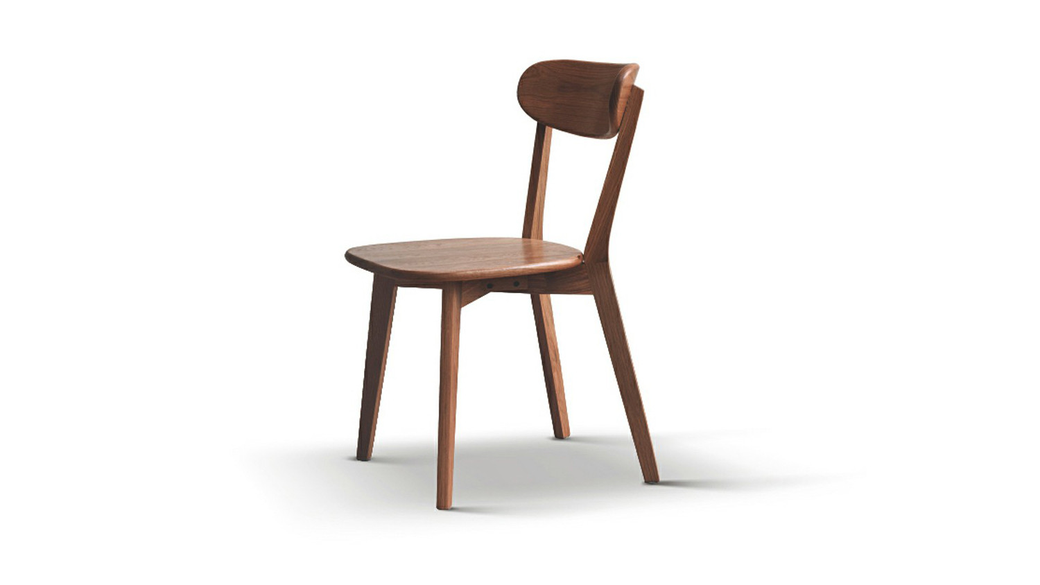 Remi Natural FAS Grade Oak Wooden Dining Chair, Walnut Finish