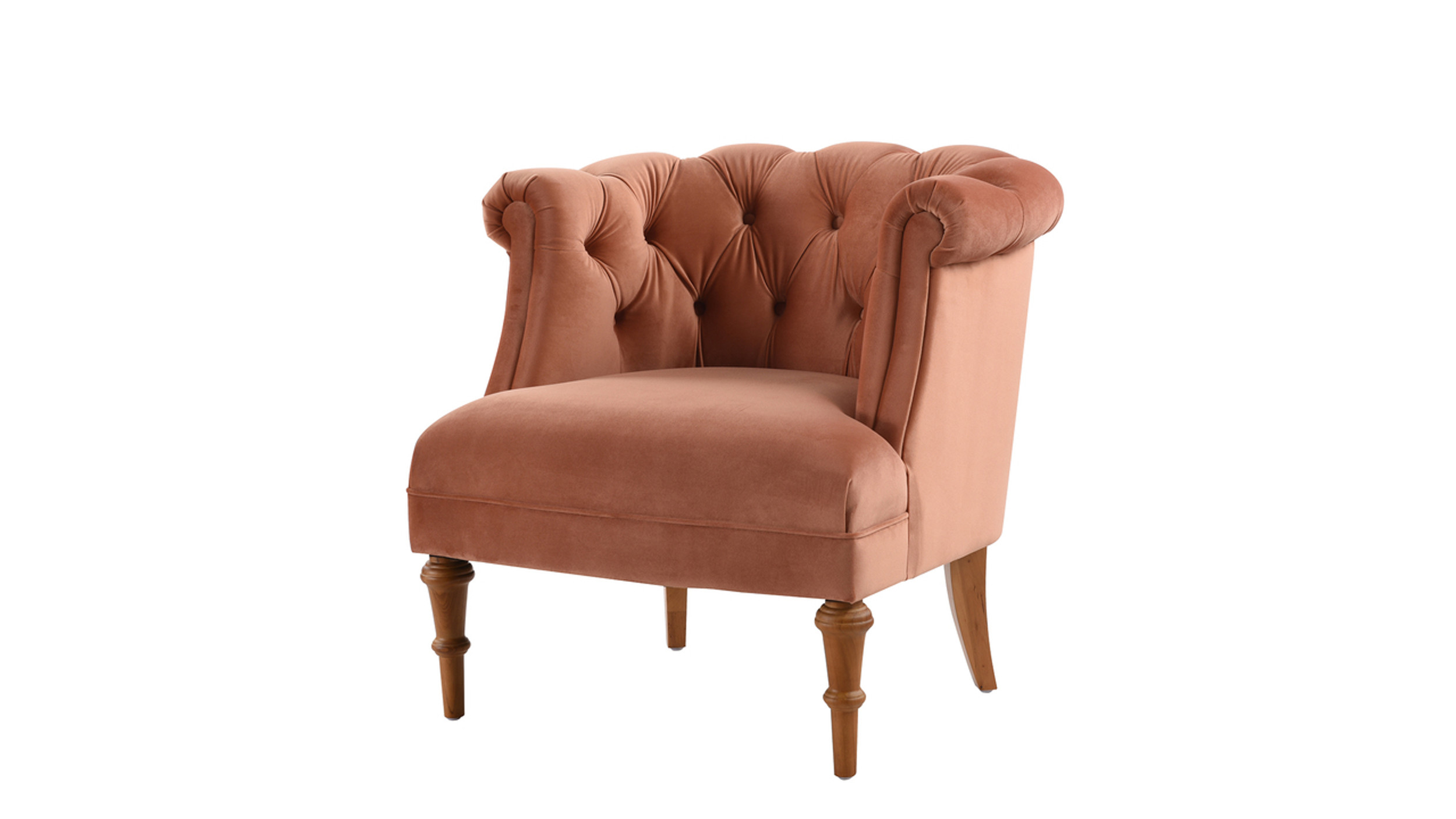 peach arm chair