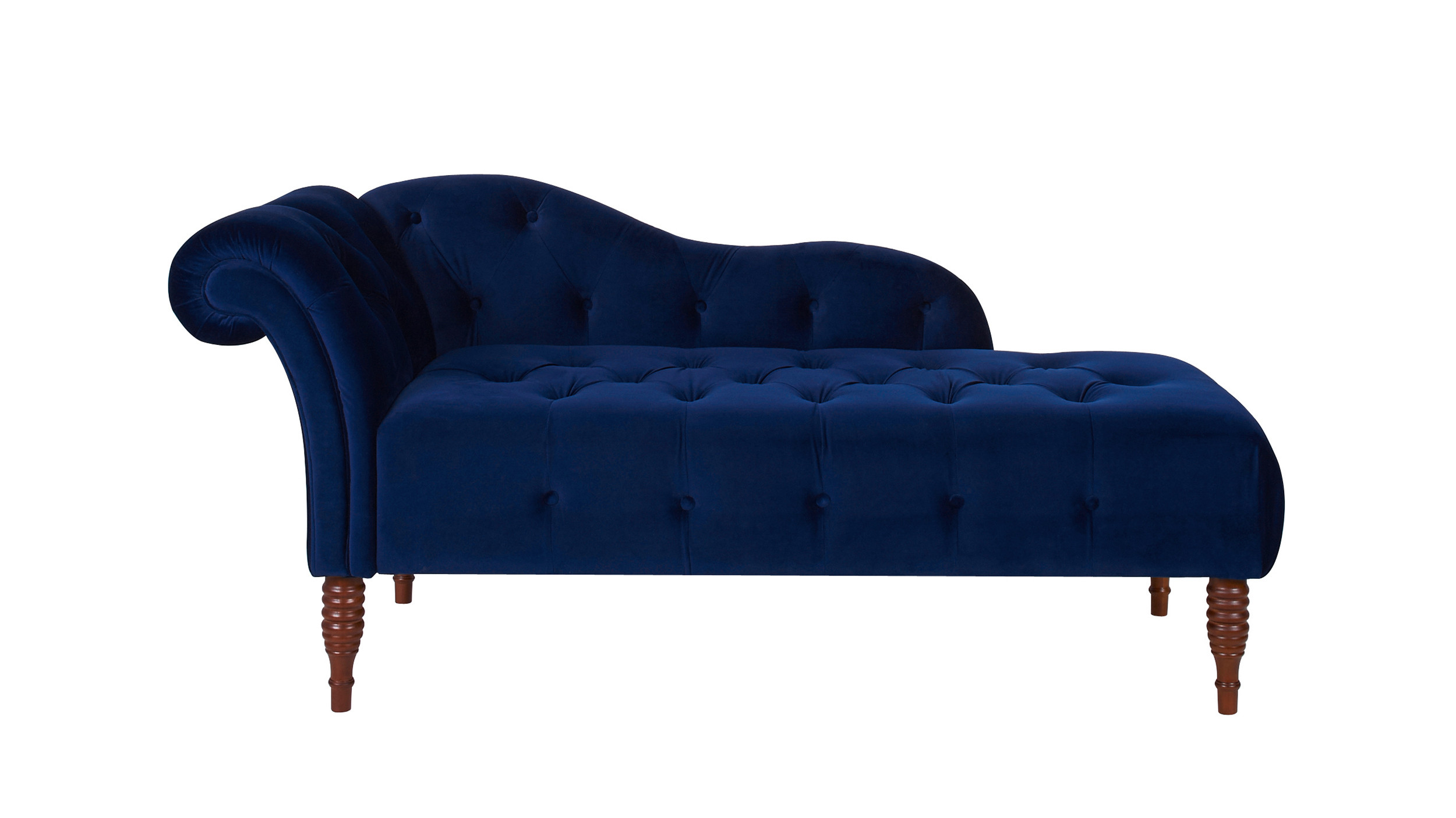 velvet blue chaise lounge