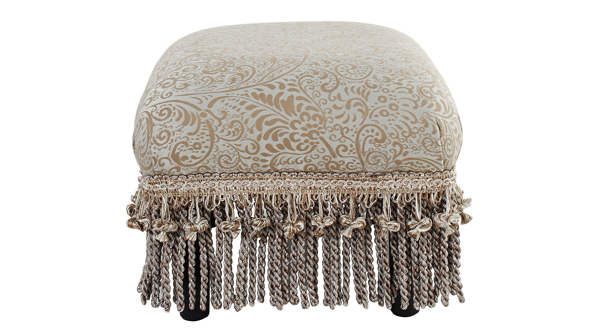 Jennifer Taylor ジェニファーテイラー Fiona スツール Fiona Traditional Decorative Footstool, Paisley Teal Tan