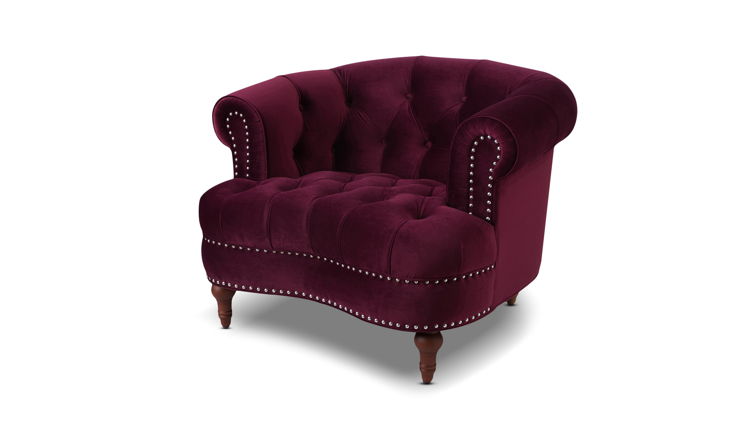 maroon arm chair