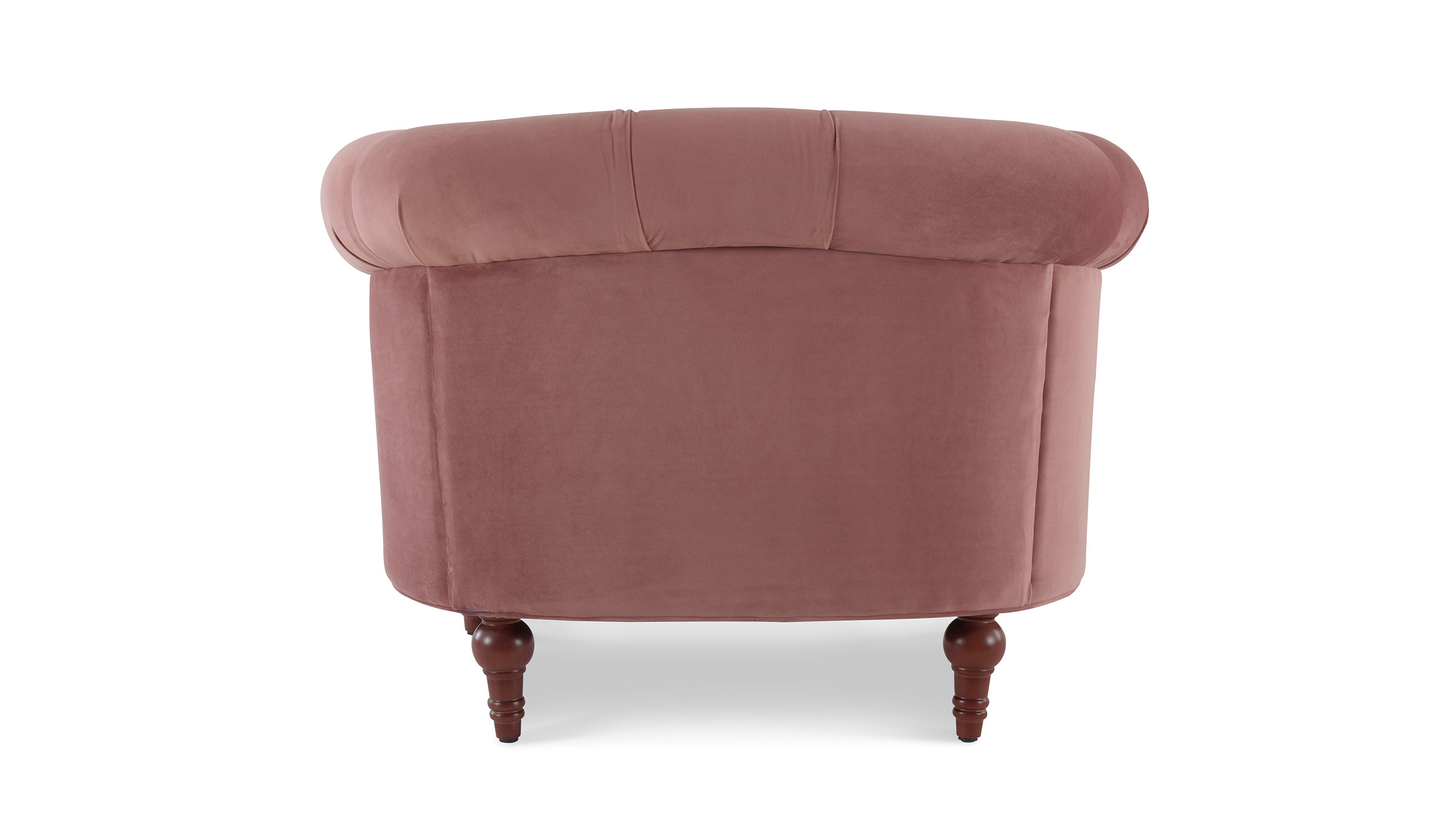 La Rosa Victorian Tufted Upholstered Accent Chair, Ash Rose