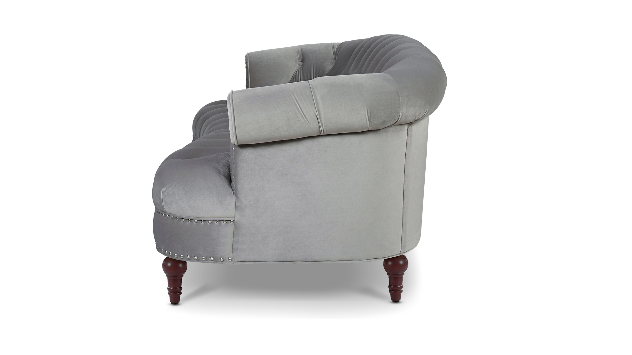 La Rosa Victorian Chesterfield Tufted Sofa, Opal Grey - Jennifer Taylor ...