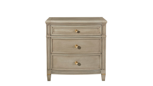 Dauphin Gold Accent End Table, Grey Cashmere 1