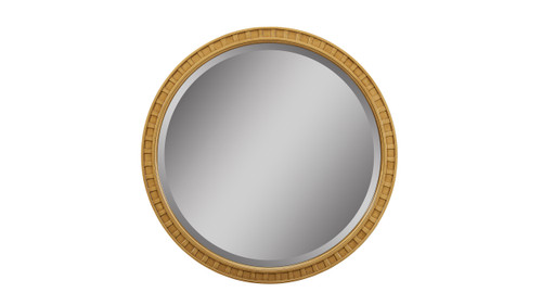 Dauphin 31.5" Round Gold Accent Wall Mirror, Golden Oak 1