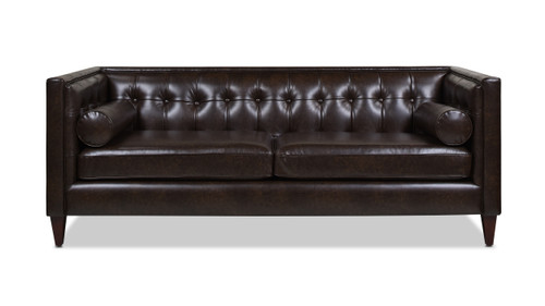 Jack Tuxedo Sofa, Vintage Brown 1