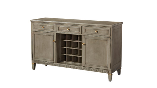 Dauphin 59" Wine Bar Buffet Server, Gray Cashmere Mahogany Veneer