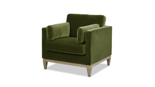 Knox 36" Modern Farmhouse Arm Chair, Olive Green 1