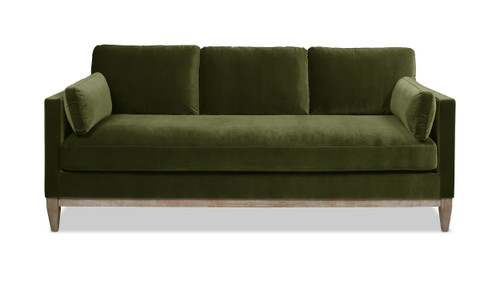 Knox 84" Modern Farmhouse Sofa, Olive Green 1