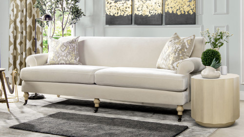 Alana Lawson Recessed Arm Sofa, French Beige 2