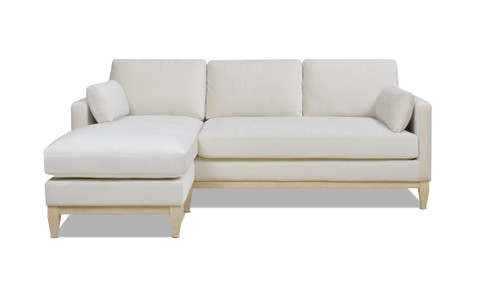 Knox 89" Modern Farmhouse Reversible Chaise Sectional Sofa, French Beige 1