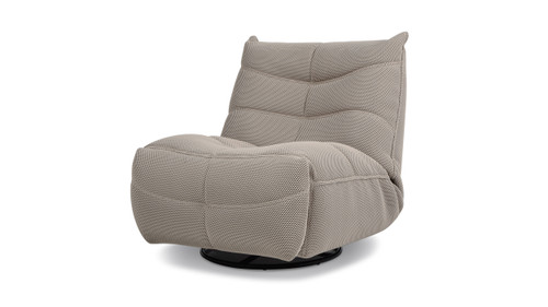 Rearden 35.5" Swivel Glider Manual Recliner Armless Lounge Chair, Cement Gray 1