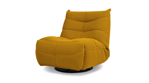 Rearden 35.5" Swivel Glider Manual Recliner Armless Lounge Chair, Butterscotch Yellow 1