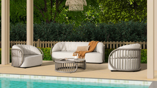 ★ＪＥＮＮＩＦＥＲ　ＴＡＹＬＯＲ★ 〜Bｏｘ3P Set〜 Everly 3pc Woven Frame Barrel Deep Seating Patio