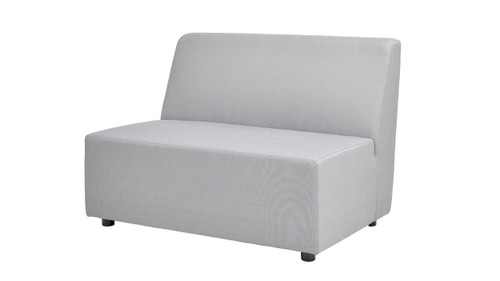 Cleo 45.5" Modular Upholstered Deep Seating Patio Armless Loveseat, Light Gray 1