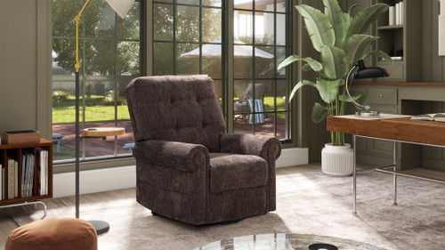 Irwin 36" Power Lift Recliner Chair, Chocolate Brown 2