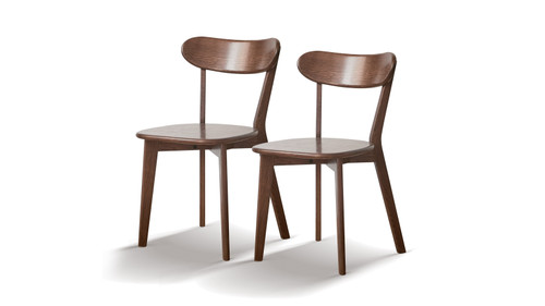 Remi Natural FAS Grade Oak Wooden Dining Chair, Set of 2