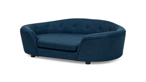 Linden 42.75" Oval Semi-Enclosed Pet Sofa with Supportive Backrest and Non-Slip Cushion