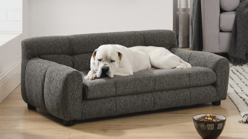 Huxley 38" Linen Upholstered Dog Sofa for Medium & Large Dogs, Gray