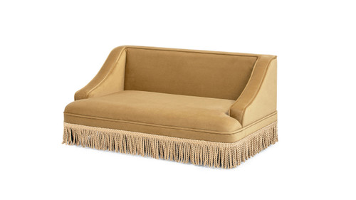 Duchess 33" Medium Princess Pet Bed Sofa with Fringe Skirt, Gold