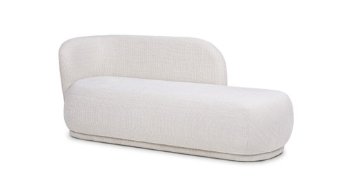 Aire 75" RAF Organic Modern Curved Chaise Lounge, Stone Light Beige Chenille