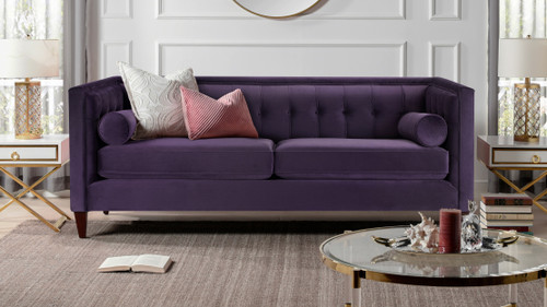 Jack Tuxedo Sofa, Purple 2