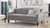 Ken Upholstered Button Tufted Sofa, Opal Grey 2