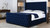 Brooklyn King Tufted Panel Bed Headboard and Footboard Set, Navy Blue 2