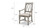 Dauphin X-Back Upholstered Dining Arm Chair, Cream White & Cashmere Gray 6