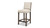 Spade Studded Armless 26" Counter-Height Barstool, Light Beige 1