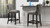 Sonoma 26” Upholstered Counter Height Bar Stool (Set of 2), Dark Heathered Grey 14