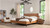 Aspen Vertical Tufted Headboard Platform Bed Set, King, Caramel Tan Brown 10