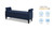 Jacqueline Tufted Roll Arm Storage Bench, Pacific Blue 20