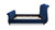Nautlius King Bed Frame with Headboard & Footboard, Navy Blue 4