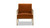 Aerin 24.5" Hammered Brass Upholstered Accent Arm Chair, Burnt Orange 2