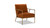 Aerin 24.5" Hammered Brass Upholstered Accent Arm Chair, Burnt Orange 3